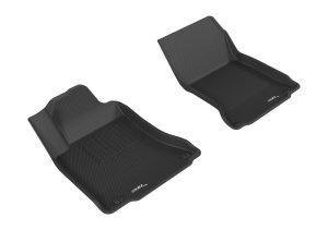 Infiniti QX30 Floor Mat - Front - 3D MAXpider - KAGU Series, Carbon Fiber Embossed Pattern - Black - `17-`19